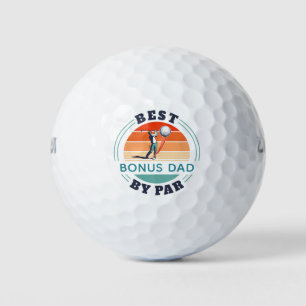 Balles De Golf Meilleur Bonus Papa Par Par Retro Stepdad Fête des