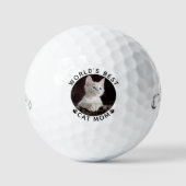Balles De Golf Meilleur Chat Maman Empreintes de pattes Photo pou (Recto)
