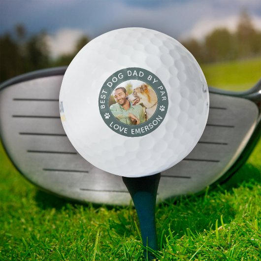 Balles De Golf Meilleur Chien Papa Par Photo