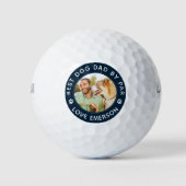 Balles De Golf Meilleur Chien Papa Par Photo Navy Blue (Devant)