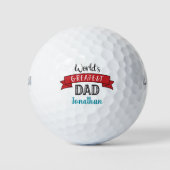 Balles De Golf Meilleur Cool papa du monde Nom personnalisé moder (Devant)