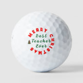 Balles De Golf Meilleur Enseignant Toujours Noël Merci Cadeau (Devant)
