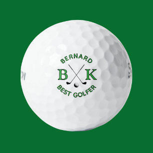 Balles De Golf Meilleur Golfeur Monogram Golf Ball Green Nom