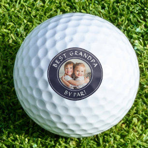 Balles De Golf Meilleur Grand-Père Par Par Photo Personnalisée Bl