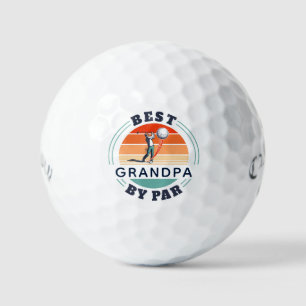 Balles De Golf Meilleur Grand-Père Rétro Par Par Fête des pères P