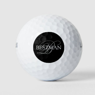 Balles De Golf Meilleur Homme Monogram Mariage Golf Balls