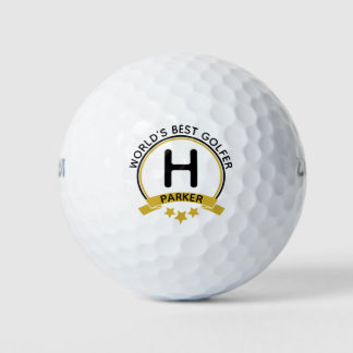 Balles De Golf Meilleur Monogramme de Golfeur du monde Nom person