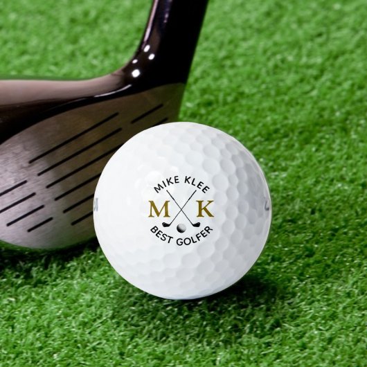 Balles De Golf Meilleur Monogramme Golfeur moderne