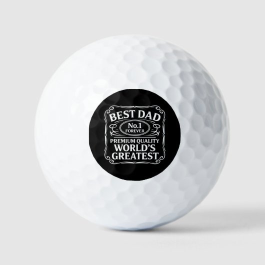 Balles De Golf Meilleur Papa (Recto)