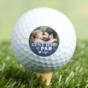 Balles De Golf Meilleur Papa Bleu Photo Personnalisée