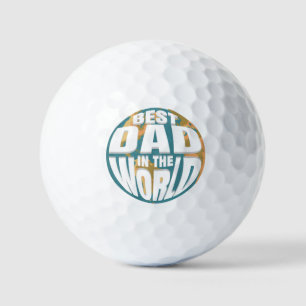 Balles De Golf Meilleur papa dans la Fête des pères mondiale Retr