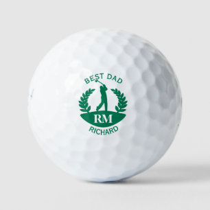 Balles De Golf Meilleur papa Golfer Monogramme Prénom