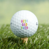 Balles De Golf Meilleur papa jamais Fête des pères Typographie co (T-shirt Insitu)