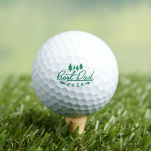 Balles De Golf Meilleur papa jamais la typographie verte avec les