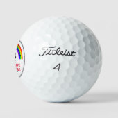 Balles De Golf Meilleur papa jamais Rainbow Golf Balls HAMbWG (Logo)