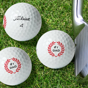 Balles De Golf Meilleur Papa Laurel Wreath Photo personnalisée En