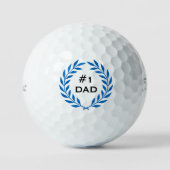 Balles De Golf Meilleur Papa Laurel Wreath Photo personnalisée Se (Recto)
