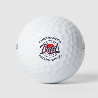 Balles De Golf Meilleur papa Nom Jamais Rouge Blanc Bleu