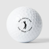 Balles De Golf Meilleur Papa Par Custom (Recto)