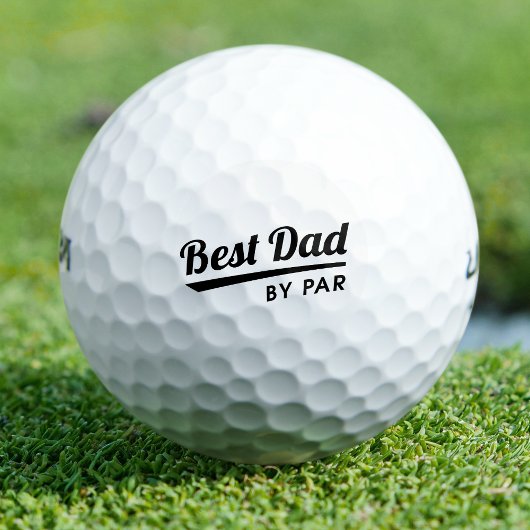 Balles De Golf Meilleur papa Par Fête des pères Cadeau Noir
