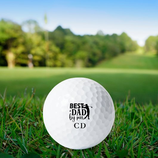 Balles De Golf Meilleur papa par monogramme initiales