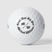 Balles De Golf Meilleur papa Par Par Par Monogramme Nom Fête des  (Devant)