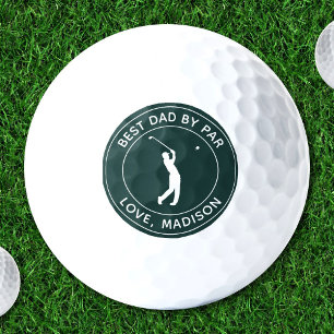 Balles De Golf Meilleur Papa Par Par Parfait Personnalisé Nom Gol