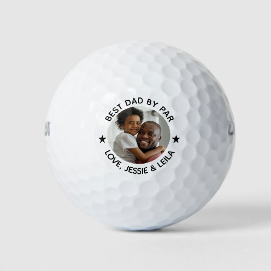 Balles De Golf Meilleur papa par Par Stars Fête des pères Photo (Devant)