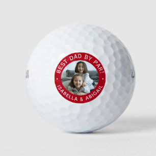 Balles De Golf Meilleur Papa Par Photo Boules de Golf Rouges