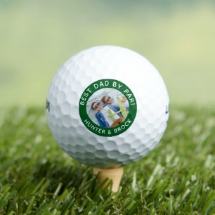 Balles De Golf Meilleur Papa Par Photo Vert