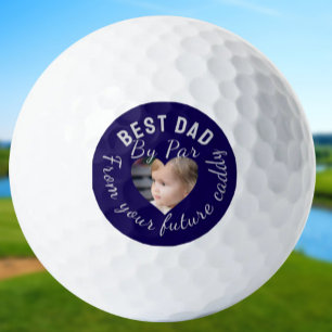 Balles De Golf Meilleur papa Personnalisé Enfants Photo Bleu Pers