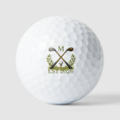 Balles De Golf Meilleur Papa Personnalisé Par Monogramme (Recto)