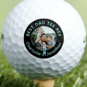 Balles De Golf Meilleur T-Shirt Papa Tee Rex Photo Personnalisée