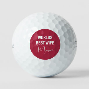 Balles De Golf Meilleure femme du monde écriture élégante