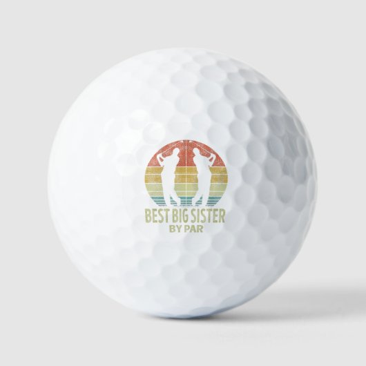 Balles De Golf Meilleure GRANDE SOEUR Par Golf Golfer (Recto)