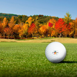 Balles De Golf Meilleure lettre géométrique de couleur initiale m