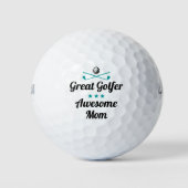 Balles De Golf Meilleure Maman Fun Golfeur Fête des Mères Jeu Ver (Devant)