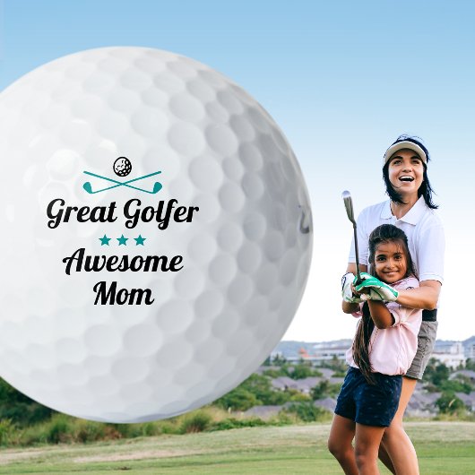 Balles De Golf Meilleure Maman Fun Golfeur Fête des Mères Jeu Ver