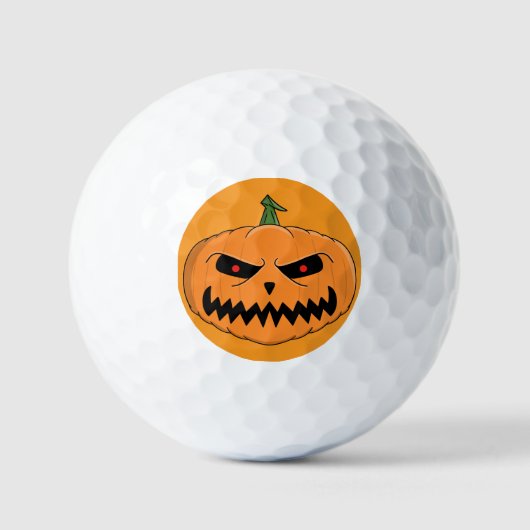 Balles De Golf Menacer Jack O'Lantern Halloween (Recto)