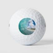 Balles De Golf Mer La Vague Tropical Ocean Motto (Devant)