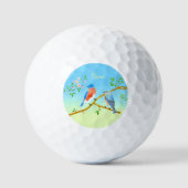 Balles De Golf Merles Bleus Bleu Clair & Vert (Recto)