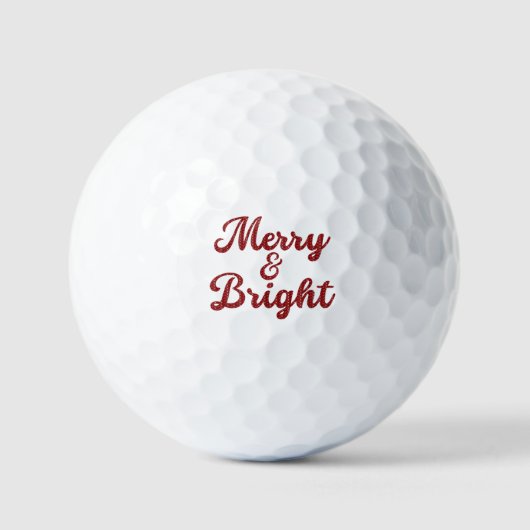 Balles De Golf Merry and Bright Christmas (Recto)