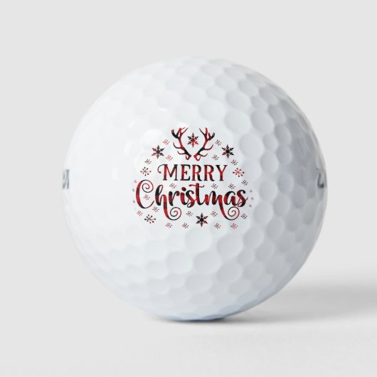Balles De Golf Merry Christmas Snowflakes (Devant)