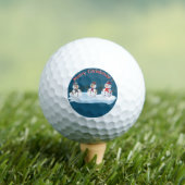 Balles De Golf Merry Christmas snowman custom text (T-shirt Insitu)