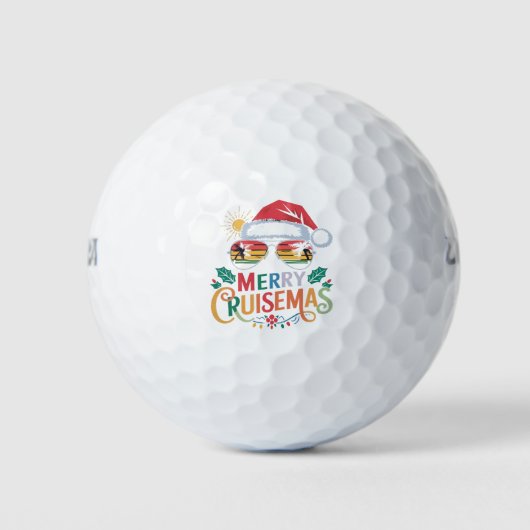 Balles De Golf Merry Cruisemas 2024 Noël Père Noël Reindeer (Devant)