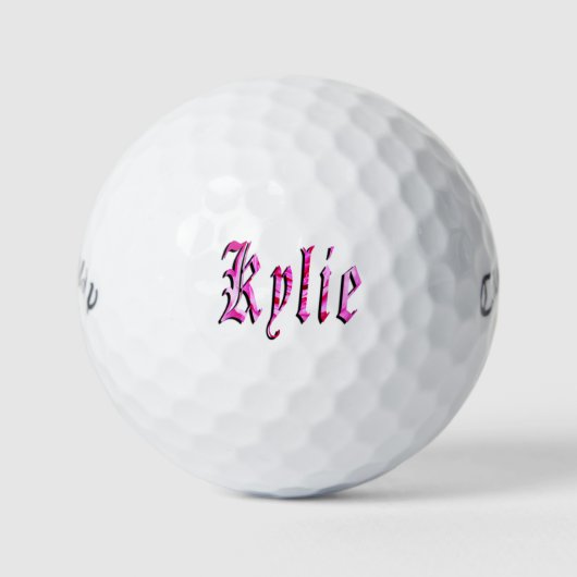 Balles De Golf Mesdames appelées Kylie, (Devant)