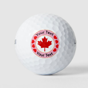 Balles De Golf Message Customisé Feuille d'érable du Canada