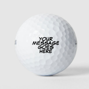 Balles De Golf Message de bande dessinée personnalisée
