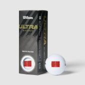 Balles De Golf Message de Cat King pour Citer rouge (Emballage)