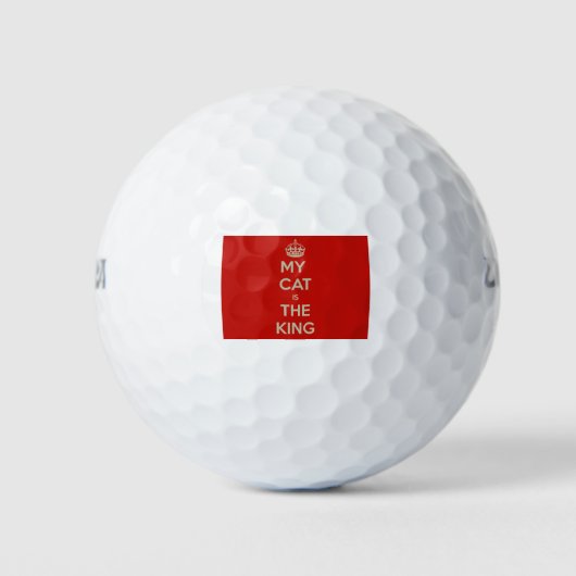 Balles De Golf Message de Cat King pour Citer rouge (Devant)